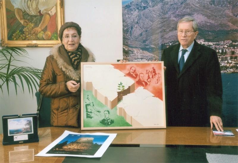 L'Artista con il Sindaco